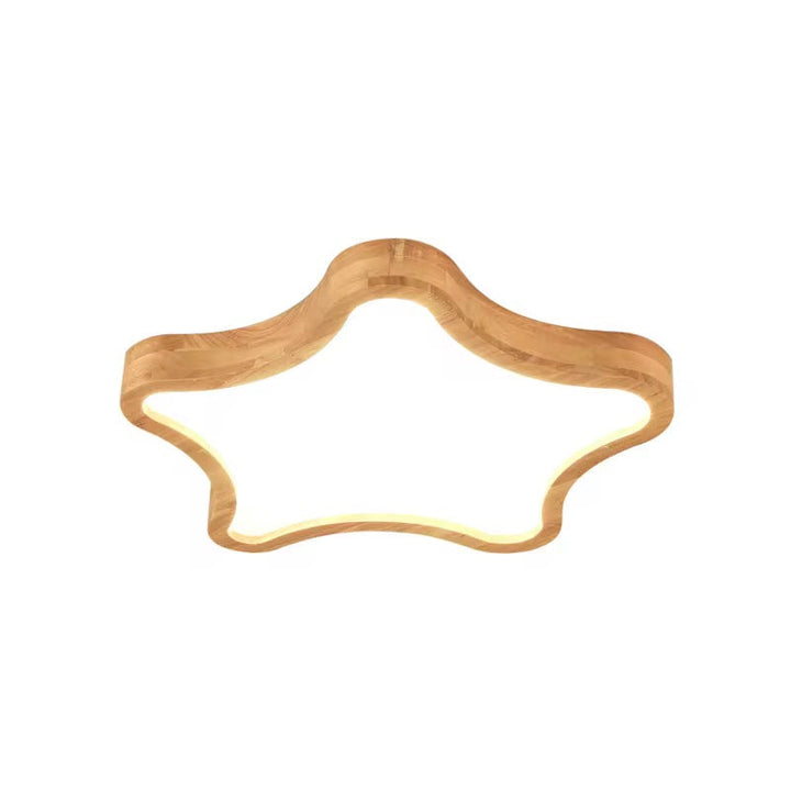 Modern Wooden Star Ceiling Light