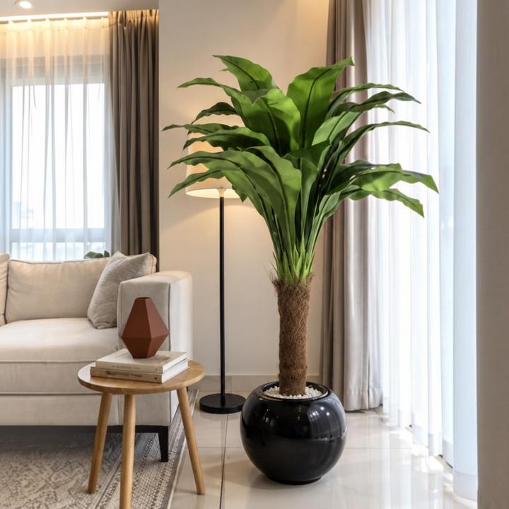 Artificial Dracaena Tree in Fiber Glass Pot