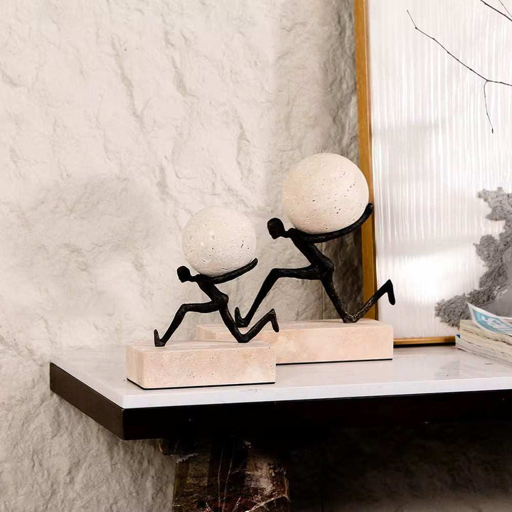 Abstract Human Balance Sculpture set of 2