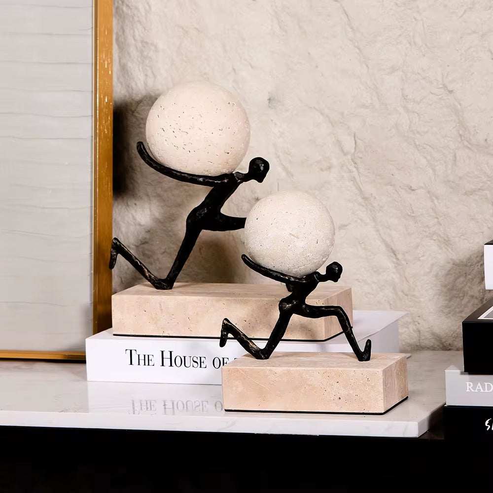 Abstract Human Balance Sculpture set of 2