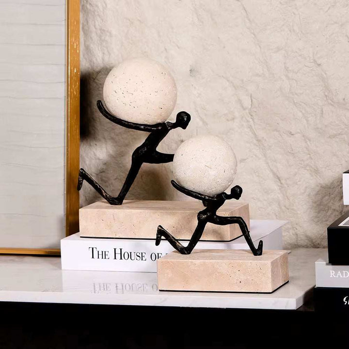 Abstract Human Balance Sculpture set of 2