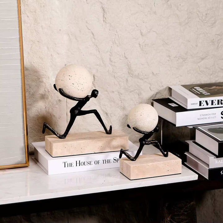 Abstract Human Balance Sculpture set of 2