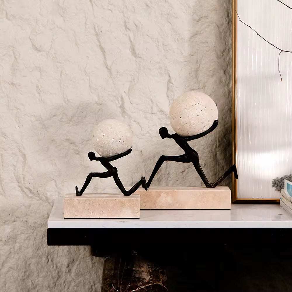 Abstract Human Balance Sculpture set of 2