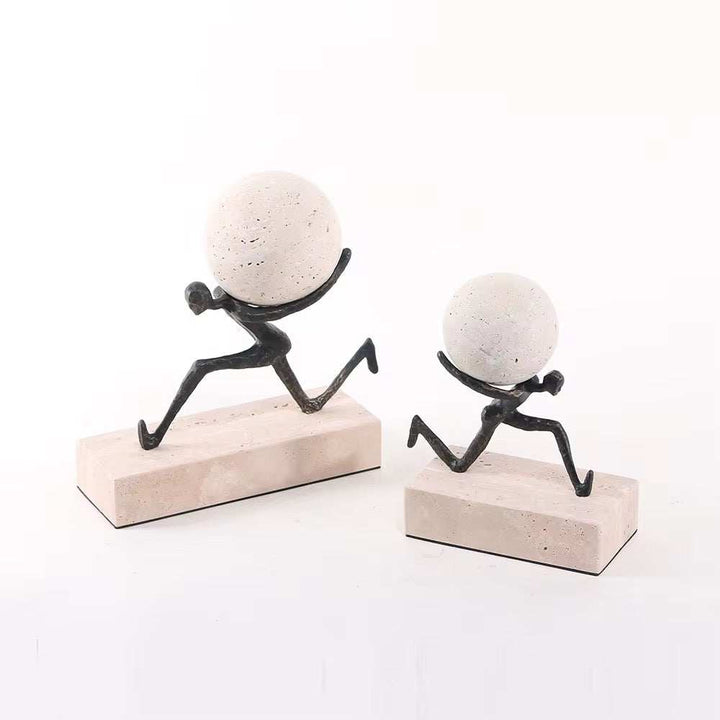 Abstract Human Balance Sculpture set of 2