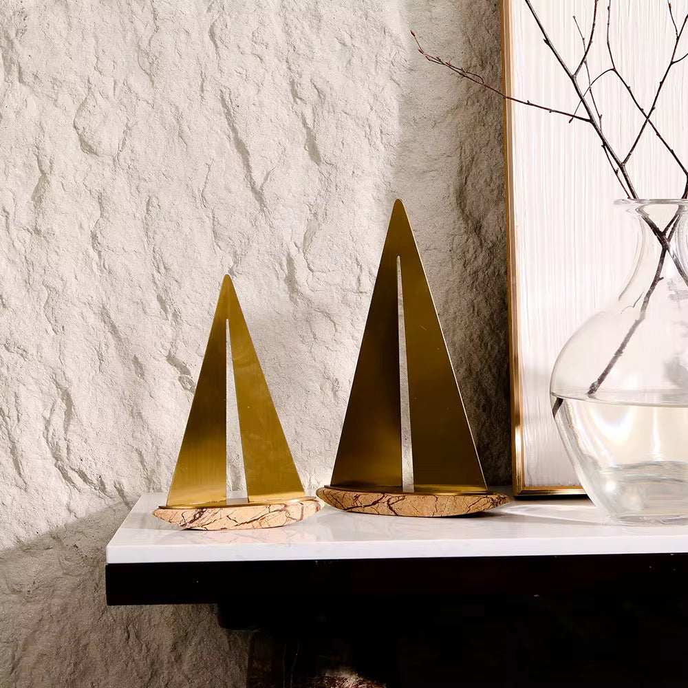 Geometric Gold Sail Decor Set