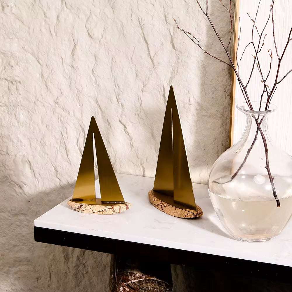 Geometric Gold Sail Decor Set