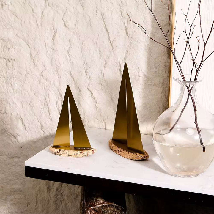 Geometric Gold Sail Decor Set