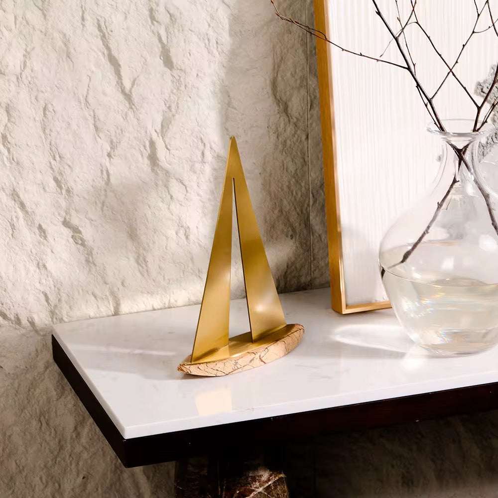 Geometric Gold Sail Decor Set