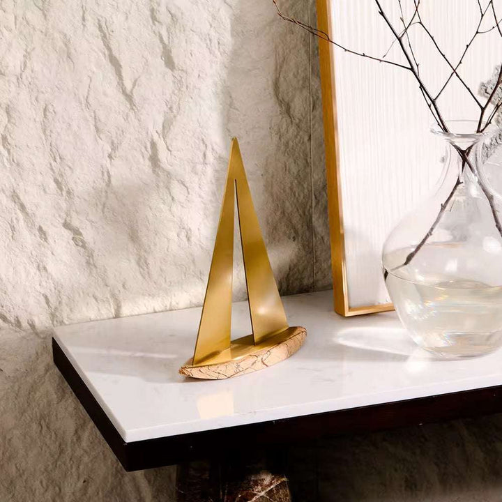 Geometric Gold Sail Decor Set
