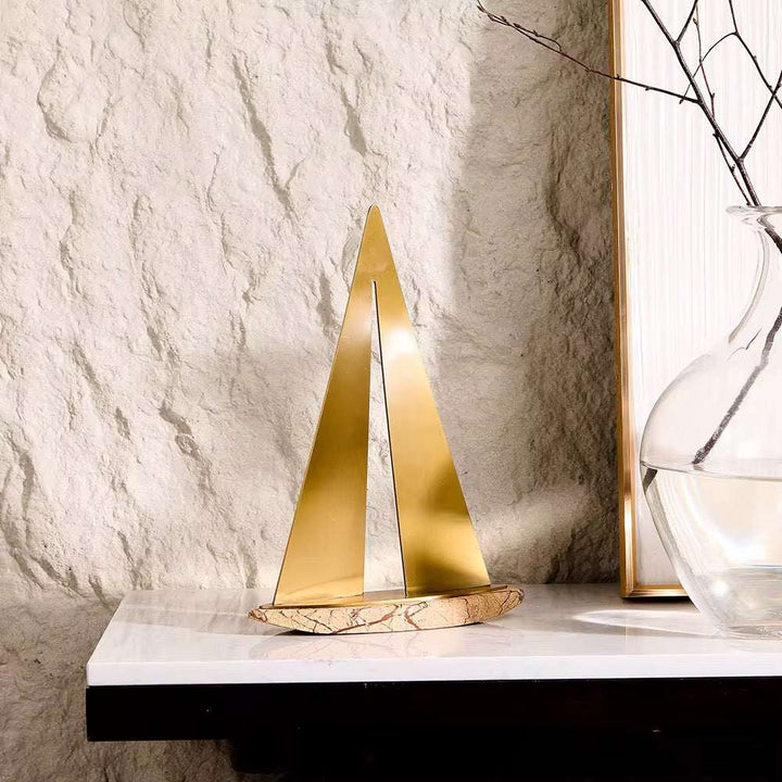 Geometric Gold Sail Decor Set