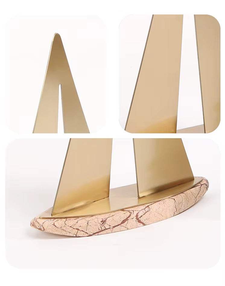 Geometric Gold Sail Decor Set