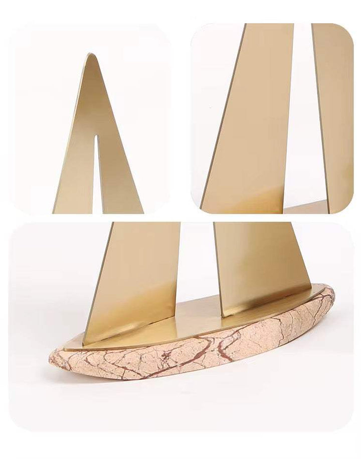 Geometric Gold Sail Decor Set