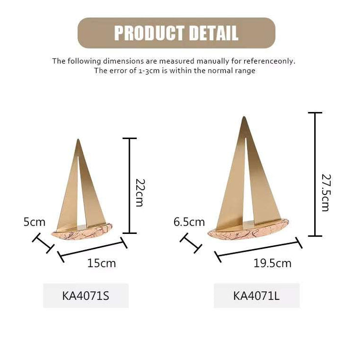 Geometric Gold Sail Decor Set