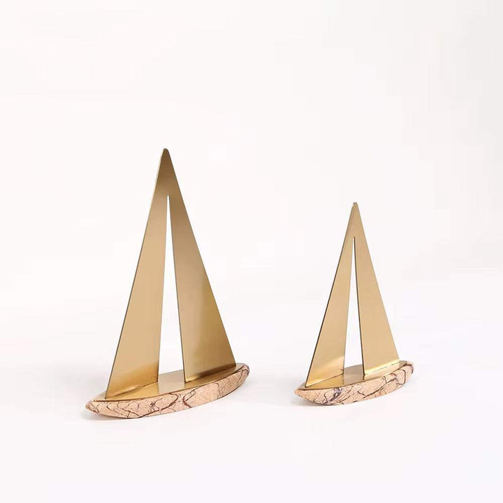 Geometric Gold Sail Decor Set