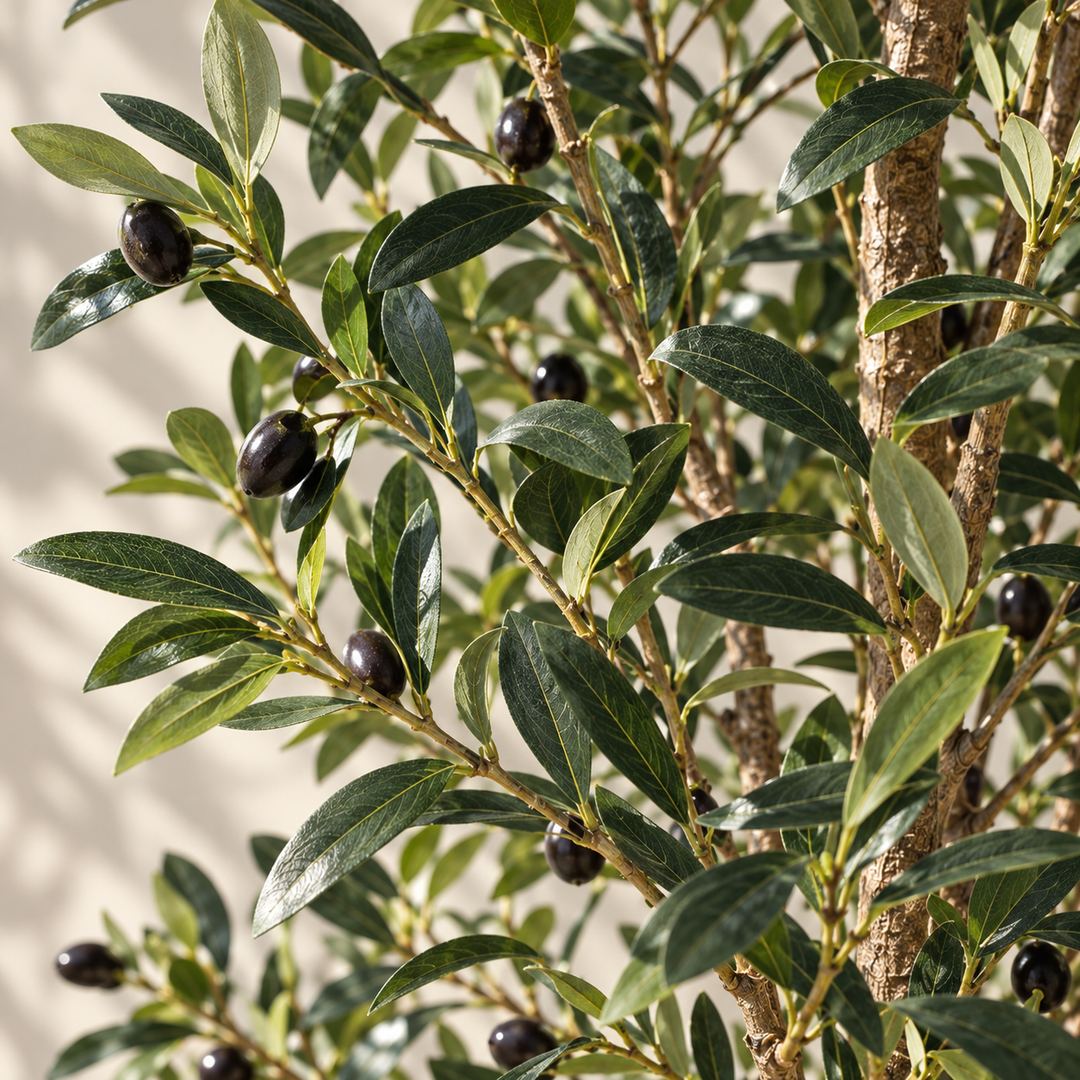 Artificial Olive Tree in Rope-Wrapped Pot - 2M