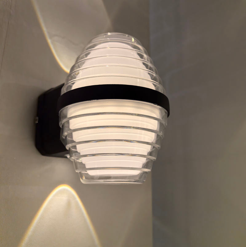 Modern Ribbed Wall Light with Up & Down Glow