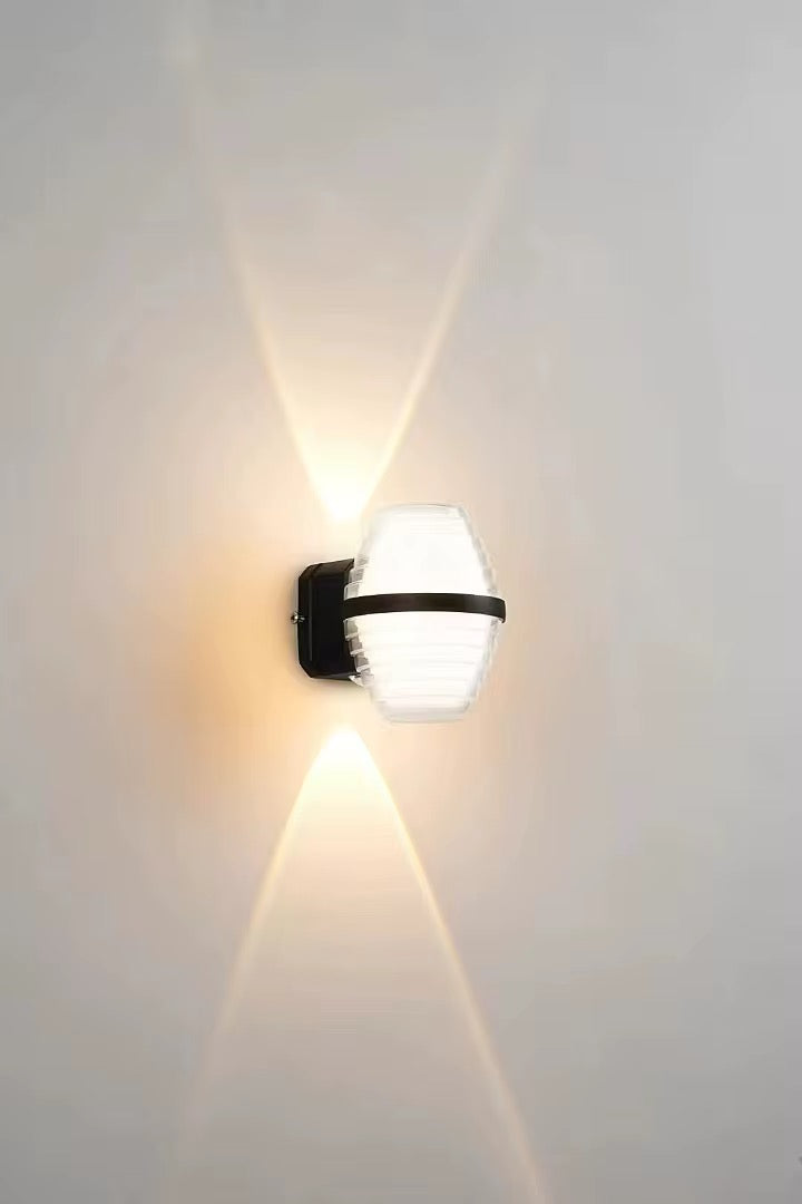 Modern Ribbed Wall Light with Up & Down Glow