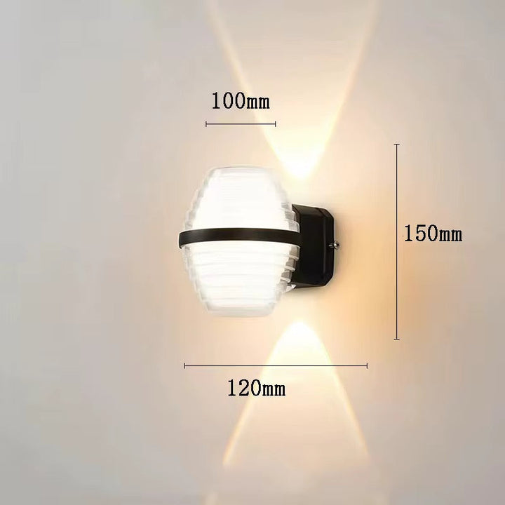 Modern Ribbed Wall Light with Up & Down Glow