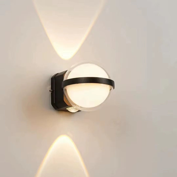 Modern Globe Wall Light with Dual Beam Effect