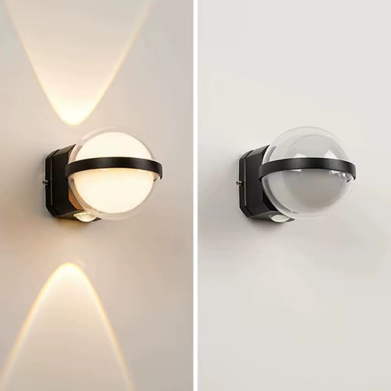 Modern Globe Wall Light with Dual Beam Effect