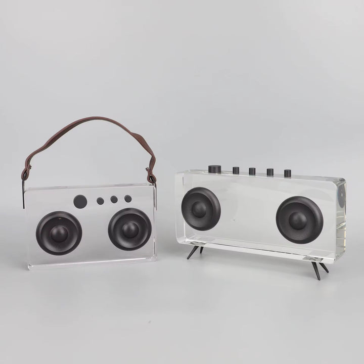 Acrylic Retro Speaker Decor Set of 2