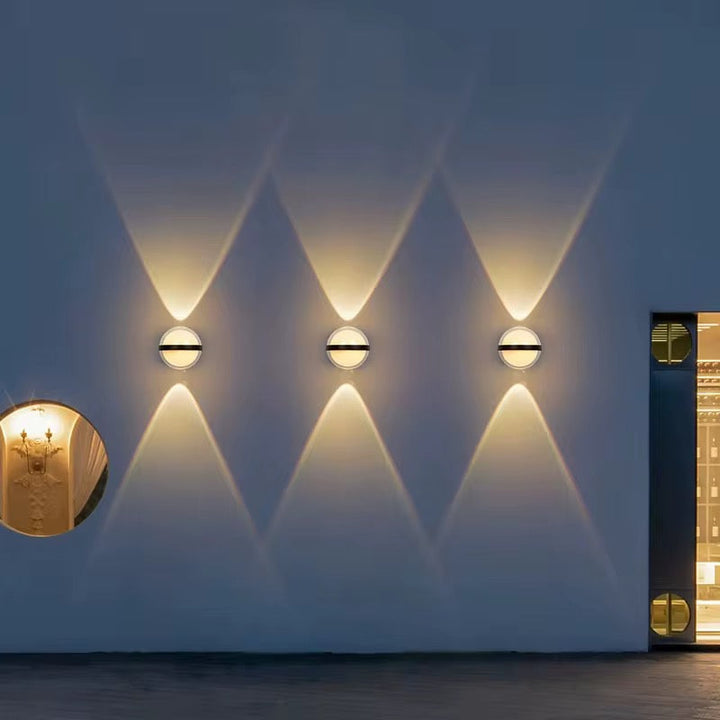 Modern Globe Wall Light with Dual Beam Effect