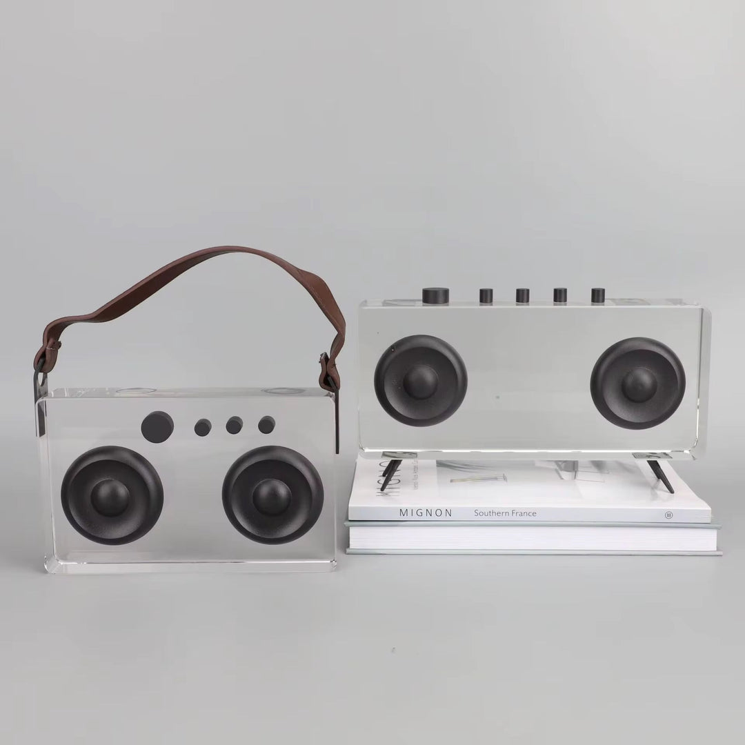 Acrylic Retro Speaker Decor Set of 2