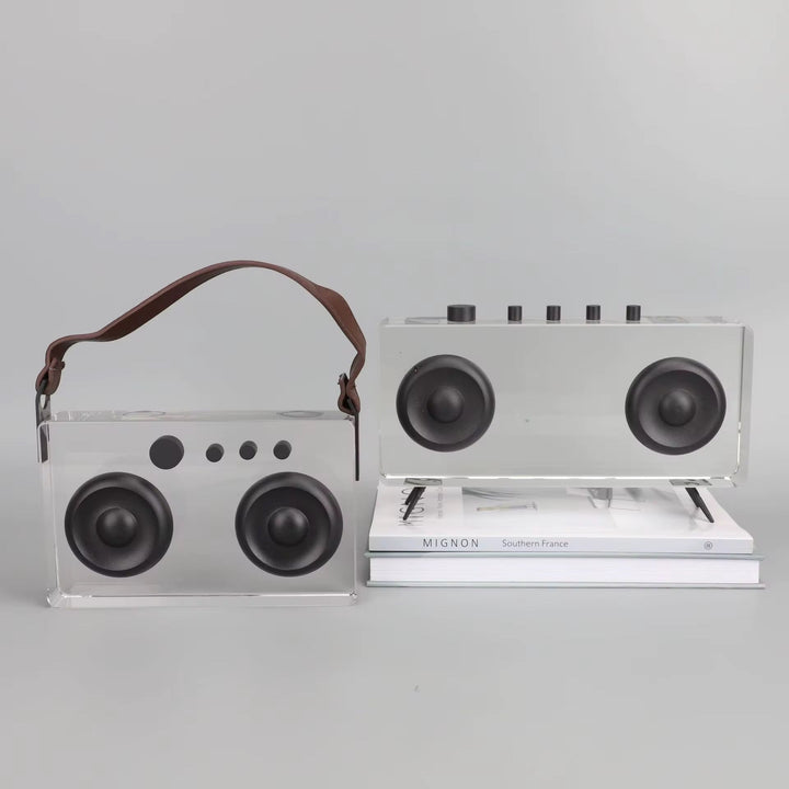 Acrylic Retro Speaker Decor Set of 2