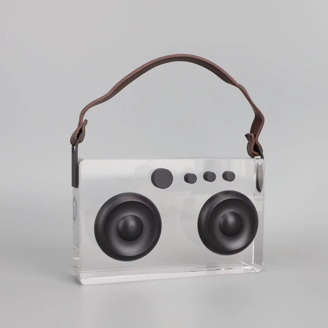 Acrylic Retro Speaker Decor Set of 2