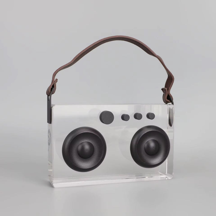 Acrylic Retro Speaker Decor Set of 2