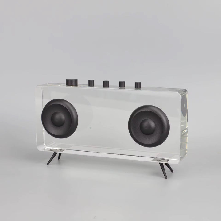 Acrylic Retro Speaker Decor Set of 2