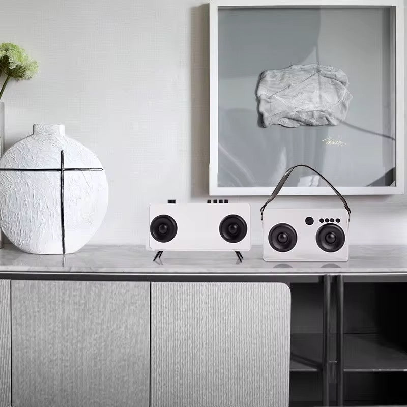 Acrylic Retro Speaker Decor Set of 2