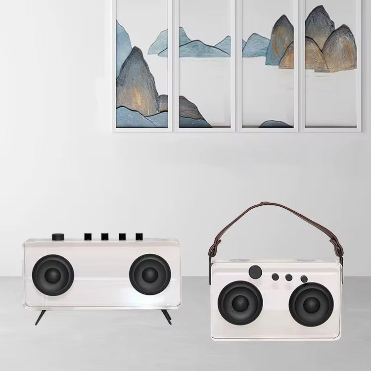 Acrylic Retro Speaker Decor Set of 2