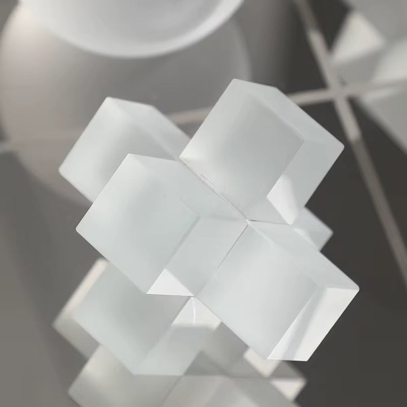 Modern Frosted Glass Tic-Tac-Toe Decor
