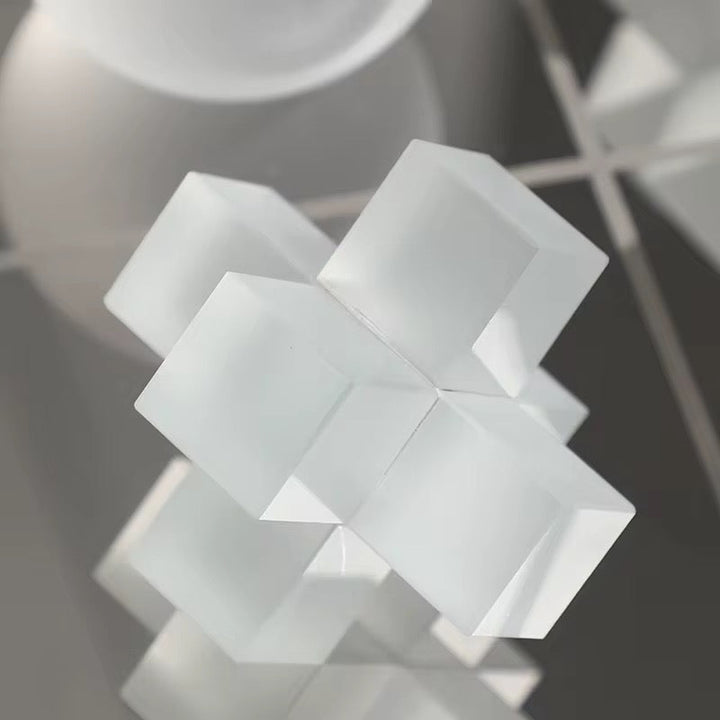 Modern Frosted Glass Tic-Tac-Toe Decor
