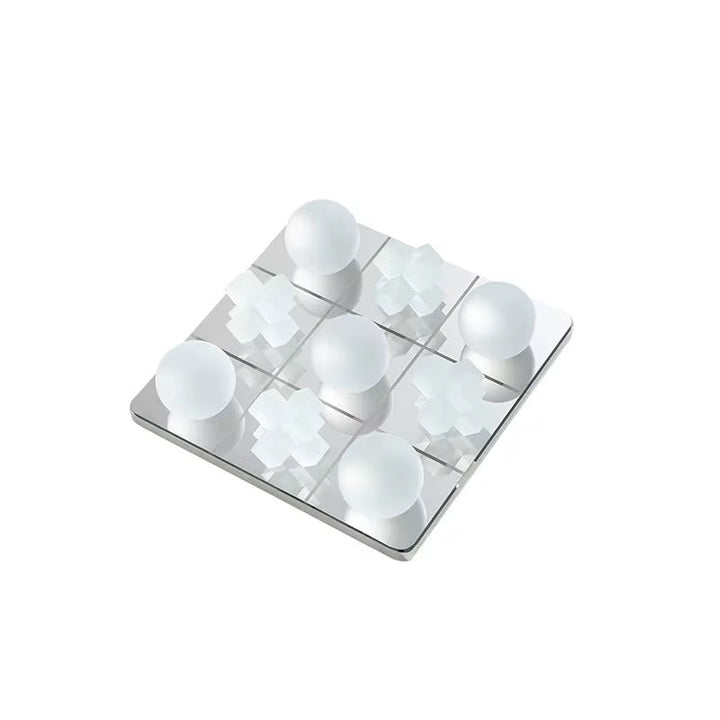 Modern Frosted Glass Tic-Tac-Toe Decor
