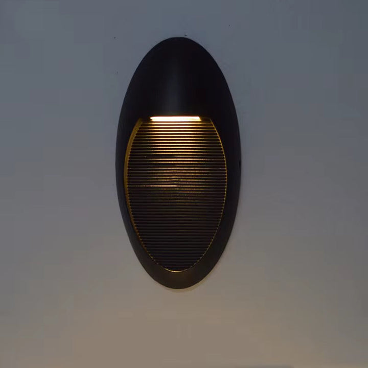 Sleek Oval Outdoor Wall Light with Downward Glow