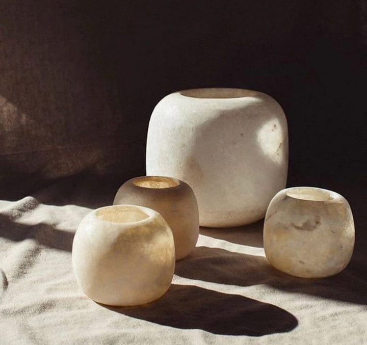Rustic Alabaster Stone Lamp