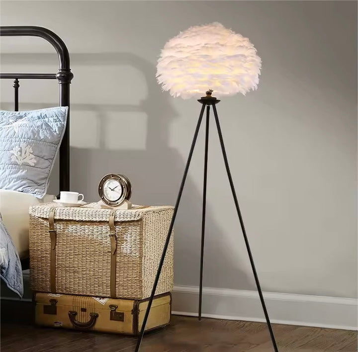 Feather Tripod Floor Lamp