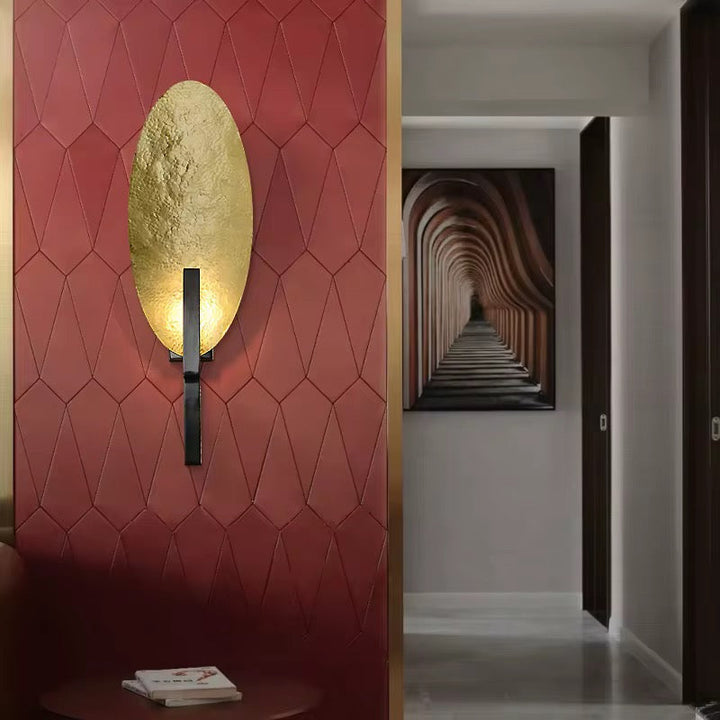 Golden Oval Wall Sconce