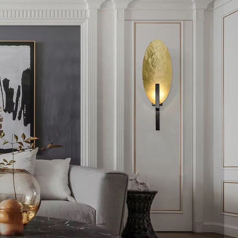 Golden Oval Wall Sconce