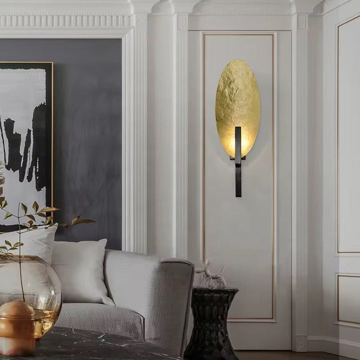 Golden Oval Wall Sconce