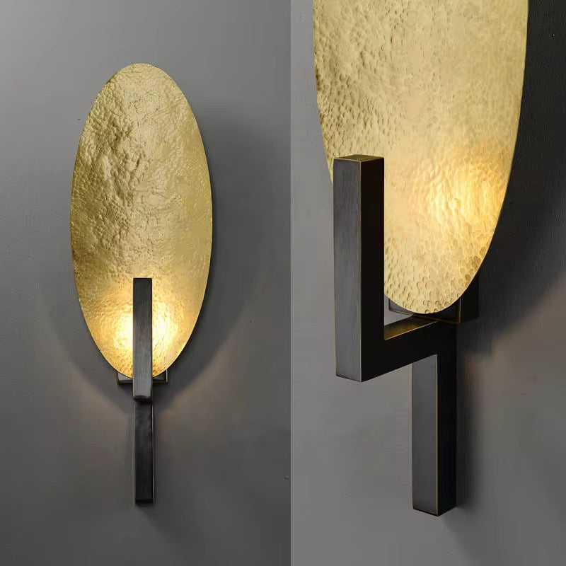 Golden Oval Wall Sconce