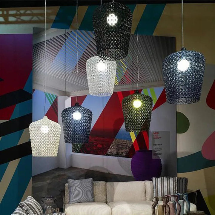 Colorful Mesh Pendant Lights - Artistic Design