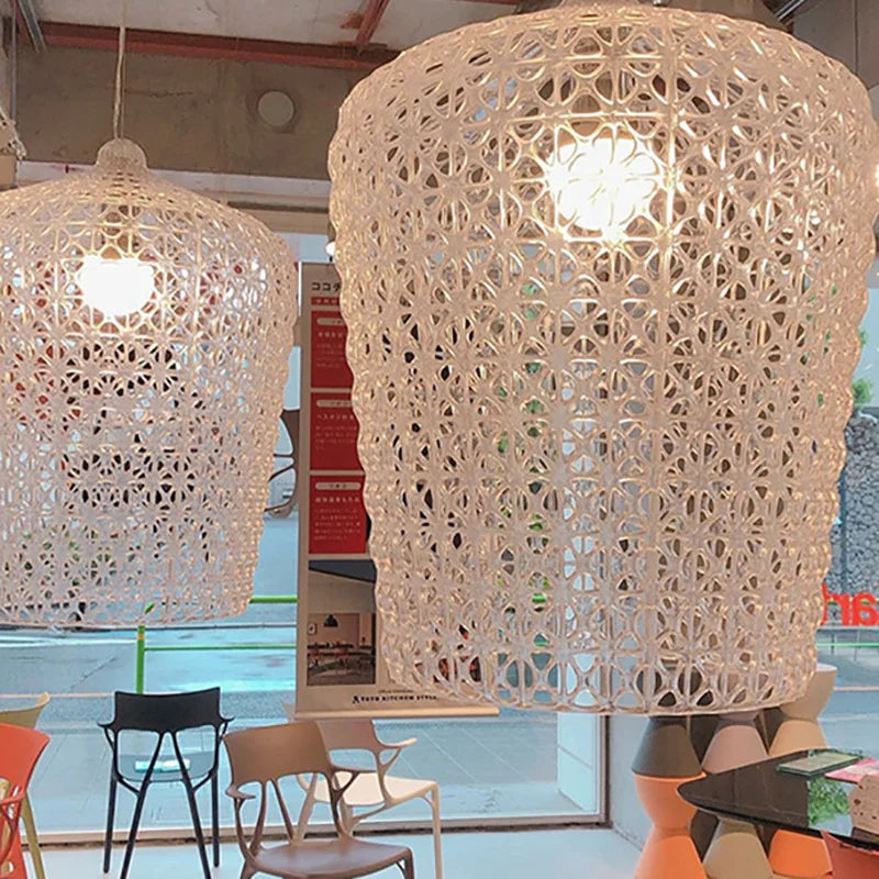 Colorful Mesh Pendant Lights - Artistic Design