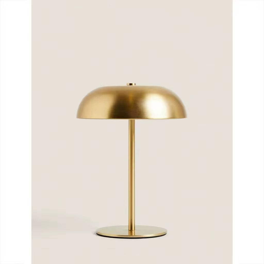 Mushroom head brass rechargeable Table Lamp