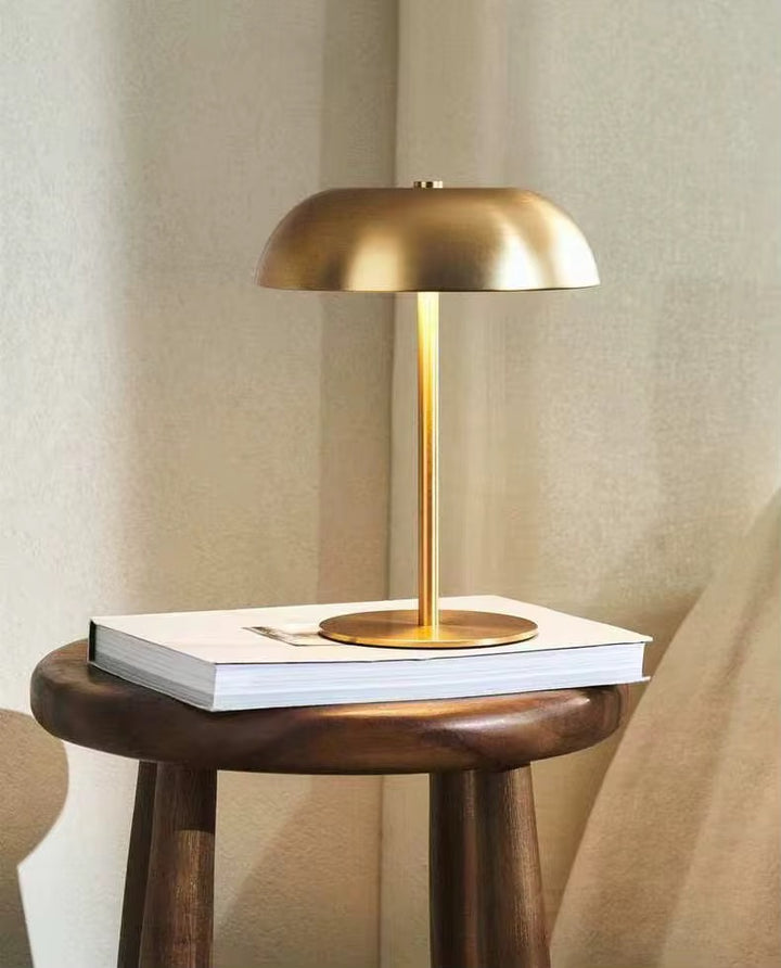 Mushroom head brass rechargeable Table Lamp