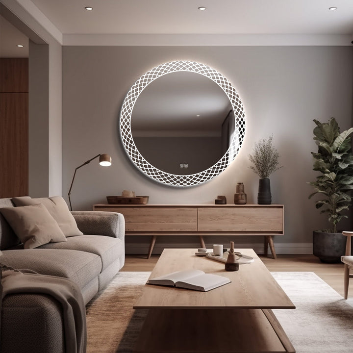Lattice - LED Round Wall Mirror