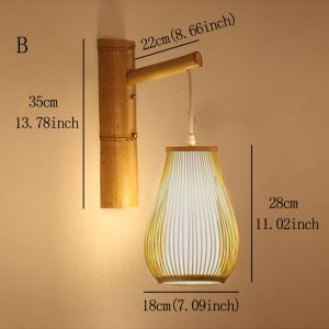 Rustic Bamboo Wall Light