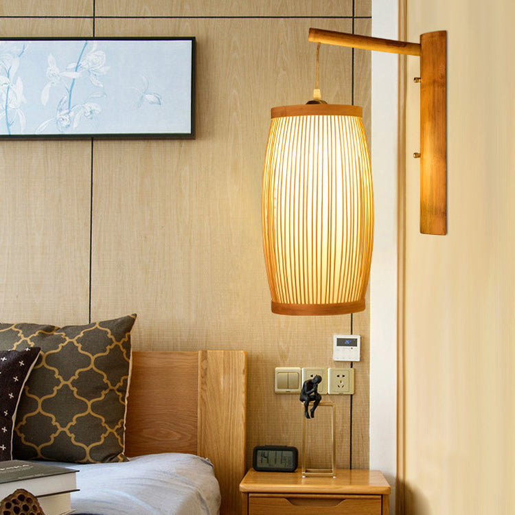 Rustic Bamboo Wall Light